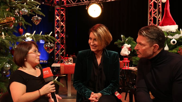 Hardy Krüger jun. und seine Frau Alice im Backstage-Interview